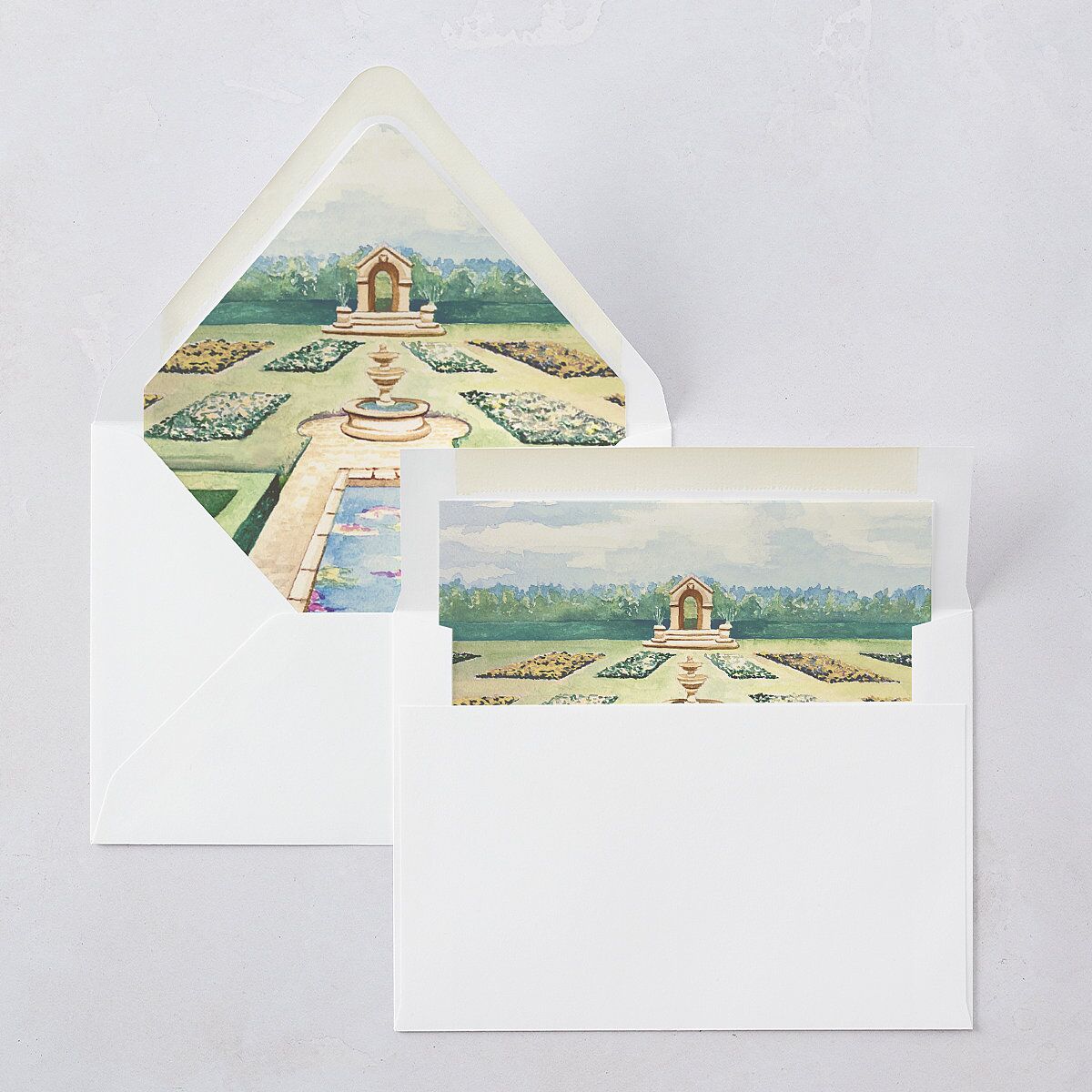 Medieval Castle Storybook Euro Envelope Liners Silver Luxe
