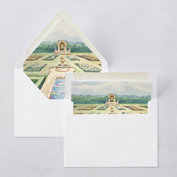 Medieval Castle Storybook Euro Envelope Liners Silver Luxe