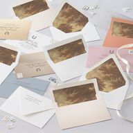 Western Horseshoe Botanical Wedding Invitations Mocha Signature Blank No Standard