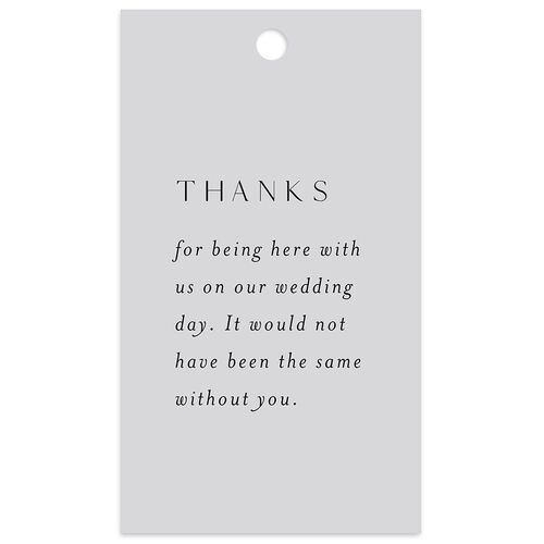 Modern Canvas Favor Gift Tags Dark Navy Signature