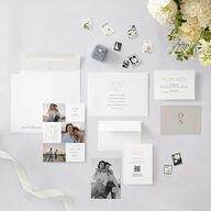 Windows Save The Date Cards Gold Pure White Signature smooth Blank No Standard
