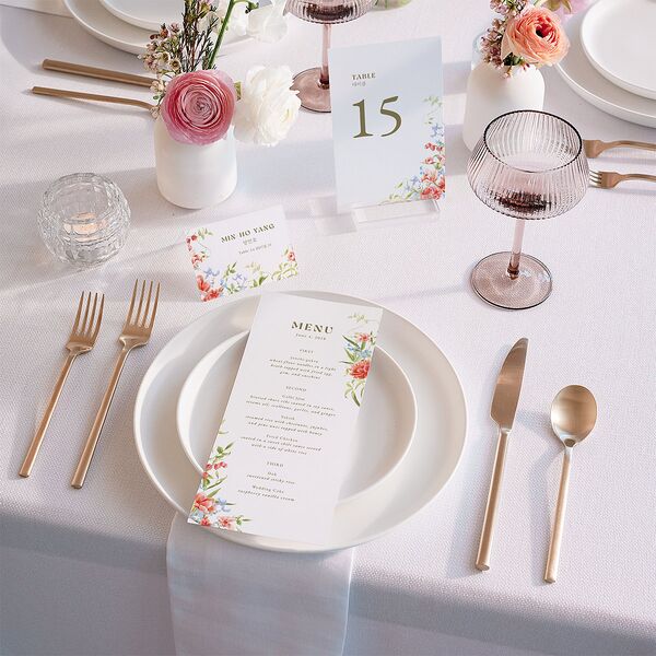 Bom Bloom Place Cards Pure White Signature