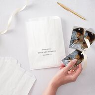 Photo Vow Favor Gift Tags Pure White Signature