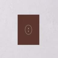 Vintage Oval Monogram QR Code RSVP Cards Merlot Signature Standard