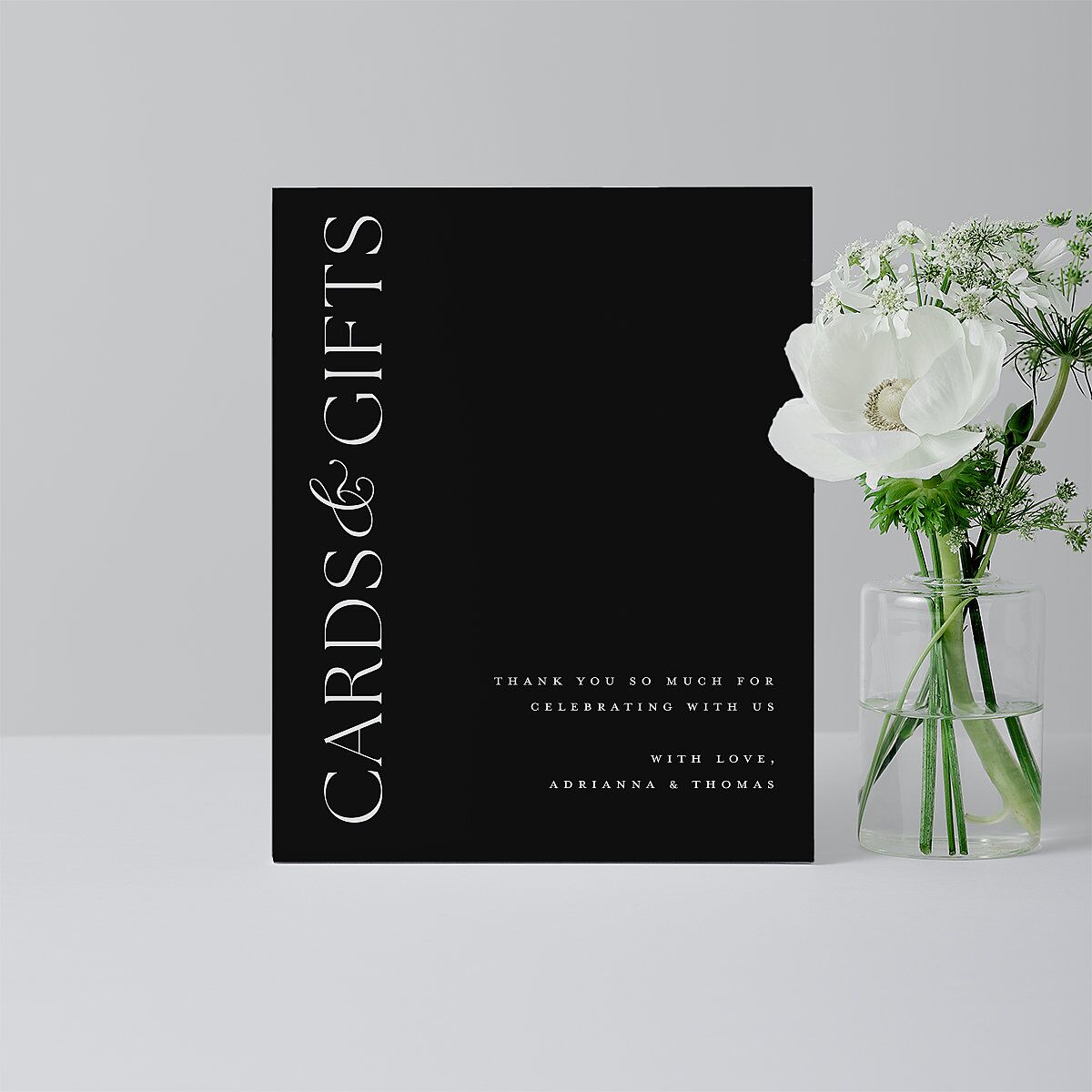 Classic Capture Favor Bended Tabletop Sign X-small Midnight Standard Plastic XS Tabletop Favor