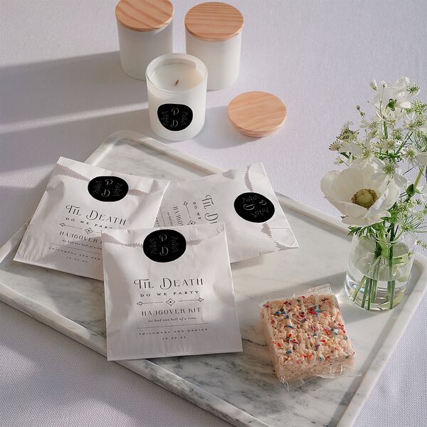 Gothic Gate Wedding Stickers Licorice Ticket