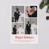 Simply Happy Holiday Cards Ruby Signature Blank Portrait  Standard
