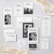 Grand Calligraphy Place Cards Medieval Grey Signature