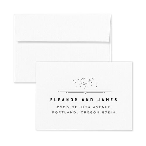 Iconic City Response Card Envelopes Terracotta Steel Gray Return Address Signature Standard