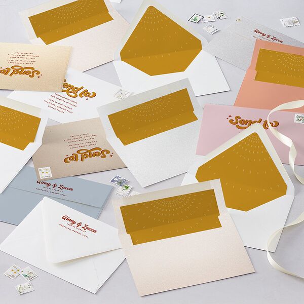 Disco Love Wedding Invitations Red Clay Signature Blank No Standard
