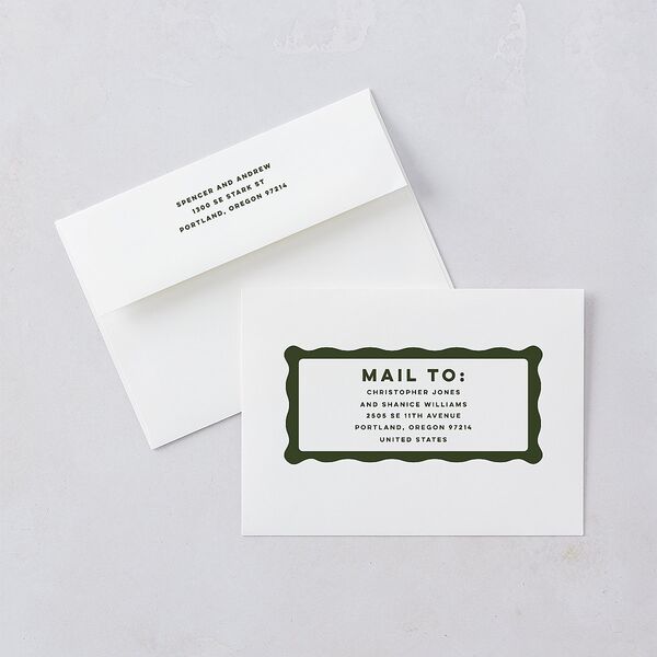 Adventure Icon Wedding Invitations Hunter Green Signature Blank No Standard