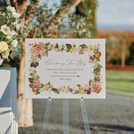 Botanical Citrus Garden Standard Direction Sign Medium Rose Gold Standard Indoor Foam Core M Direction