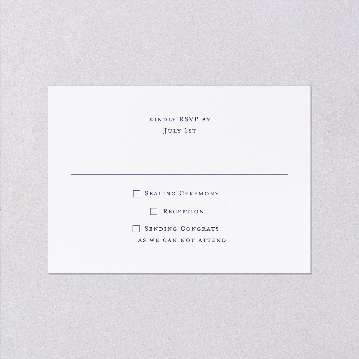Church Stained Glass Wedding Response Cards Moody Blue Signature Standard