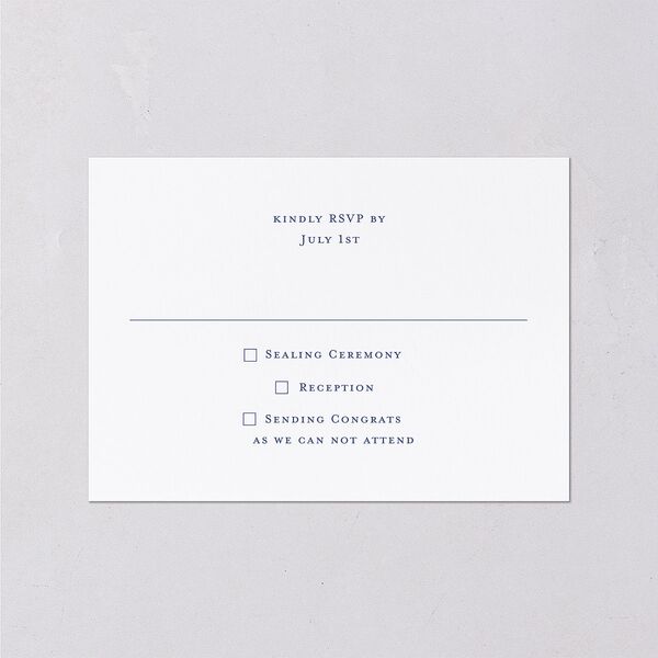 Church Stained Glass Wedding Response Cards Moody Blue Signature Standard