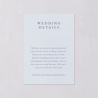 Timeless Floral Foil Wedding Enclosure Cards Gold Dusty Blue Signature