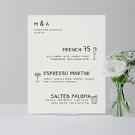 Hand Drawn Recipe Standard Bar Tabletop Sign Small Dark Camo Standard Indoor Foam Core S Tabletop Bar