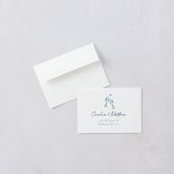 Nautical Border Wedding Response Cards French Blue Signature Standard