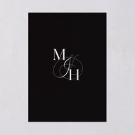 Classic Monogram Rehearsal Dinner Invitations Pure White Signature Blank