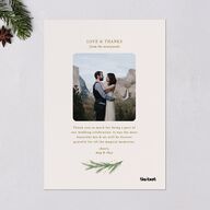 Rustic Garland Newlyweds First Christmas Holiday Cards Linen Signature Blank Standard