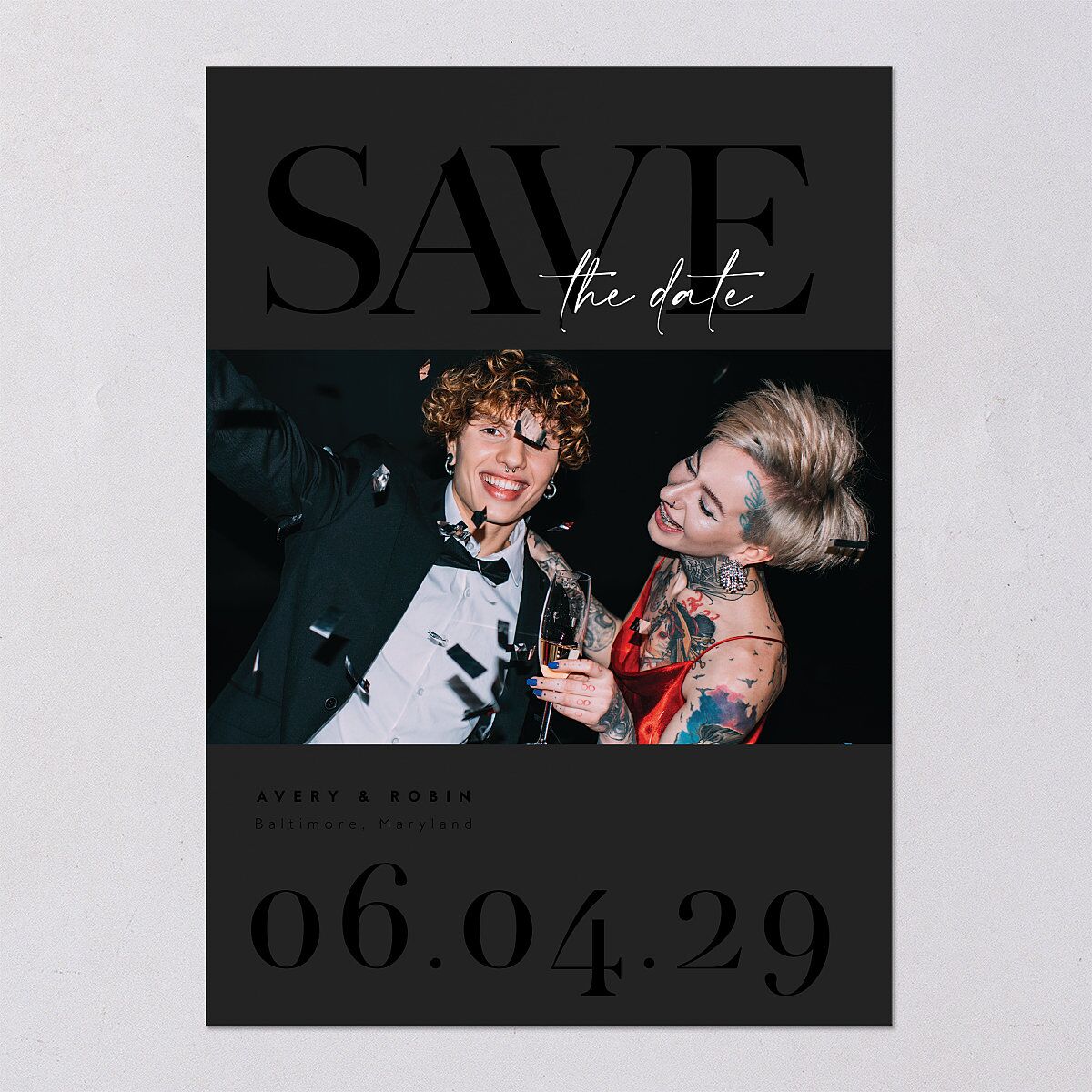 Modern Vow Save The Date Cards — view 11