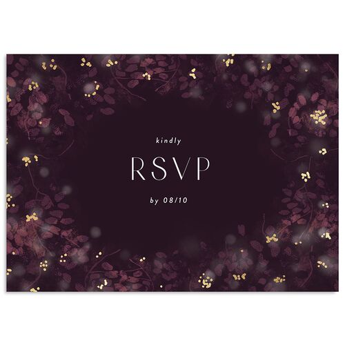 Moonlit Garden Wedding Response Cards Gold Regency Signature