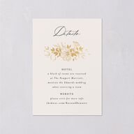 Baroque Garden Wedding Enclosure Cards Gold Champagne Signature