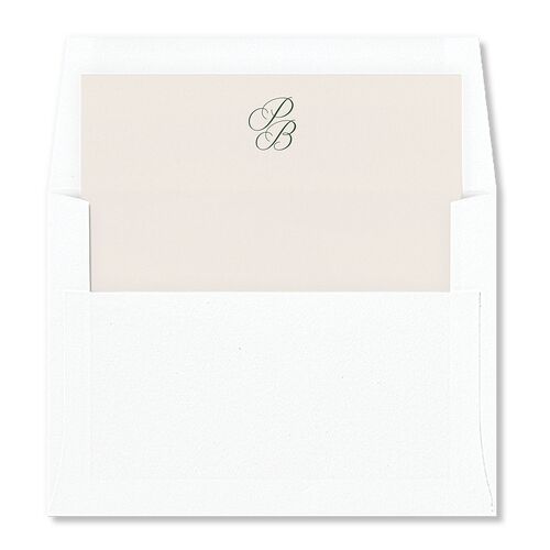 Vintage Script Envelope Liners Hunter Green Standard