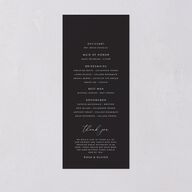 Blooming Botanical Wedding Programs Midnight Signature
