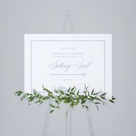 Coastal Oysters and Anchors Standard Direction Sign Medium Sea Blue Standard Indoor Foam Core M Direction