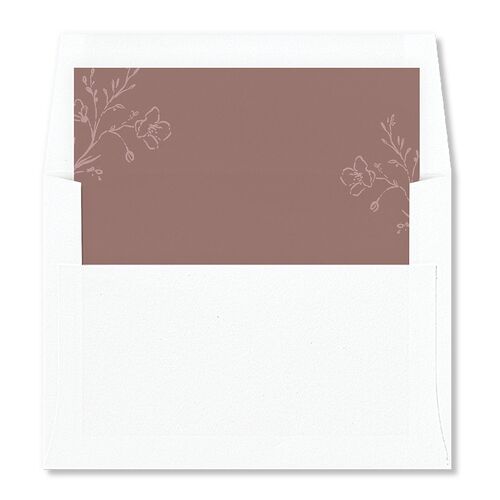 Rustic Monogram Standard Envelope Liners Dusty Rose Standard