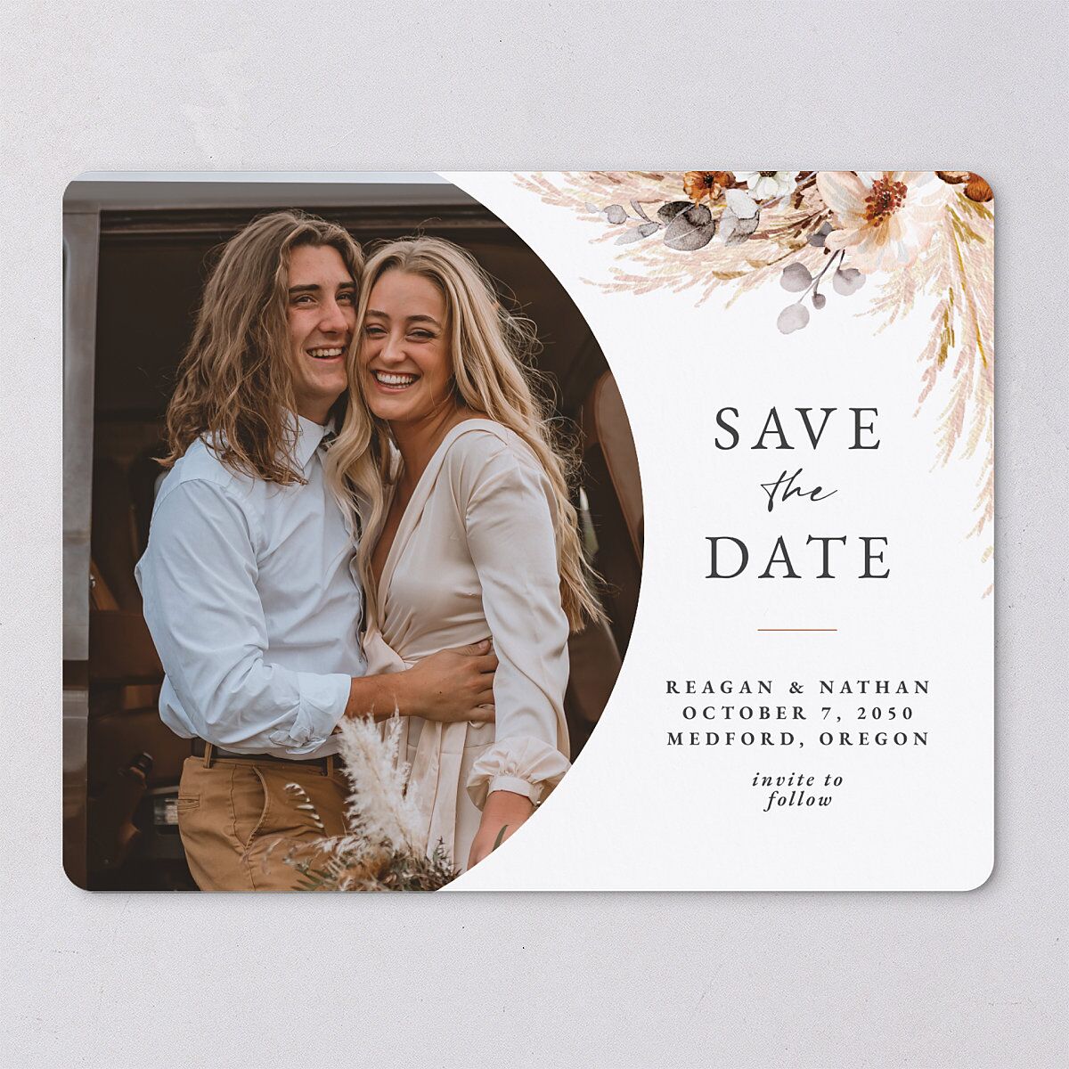 Bohemian Hoop Save The Date Magnets — view 5
