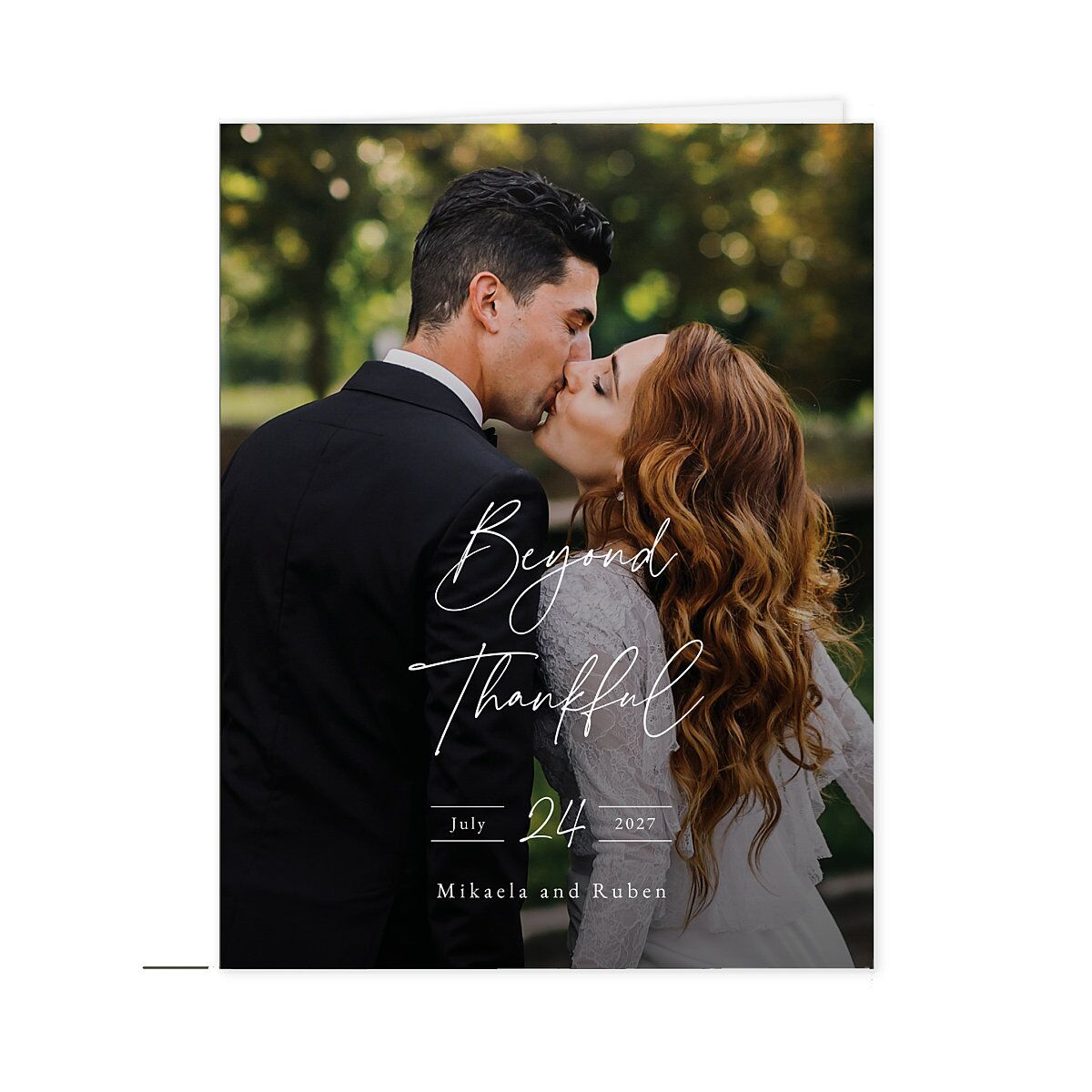 Fairytale Woodgrain Slab Thank You Cards