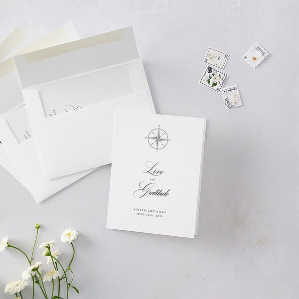 Formal Nautical Thank You Cards Midnight