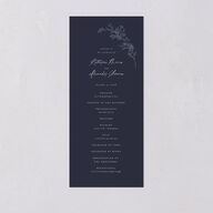 Romantic Branches Wedding Programs Navy Signature