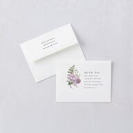 Floral Fern Frame Save The Date Magnets Purple Petal Magnet Paper
