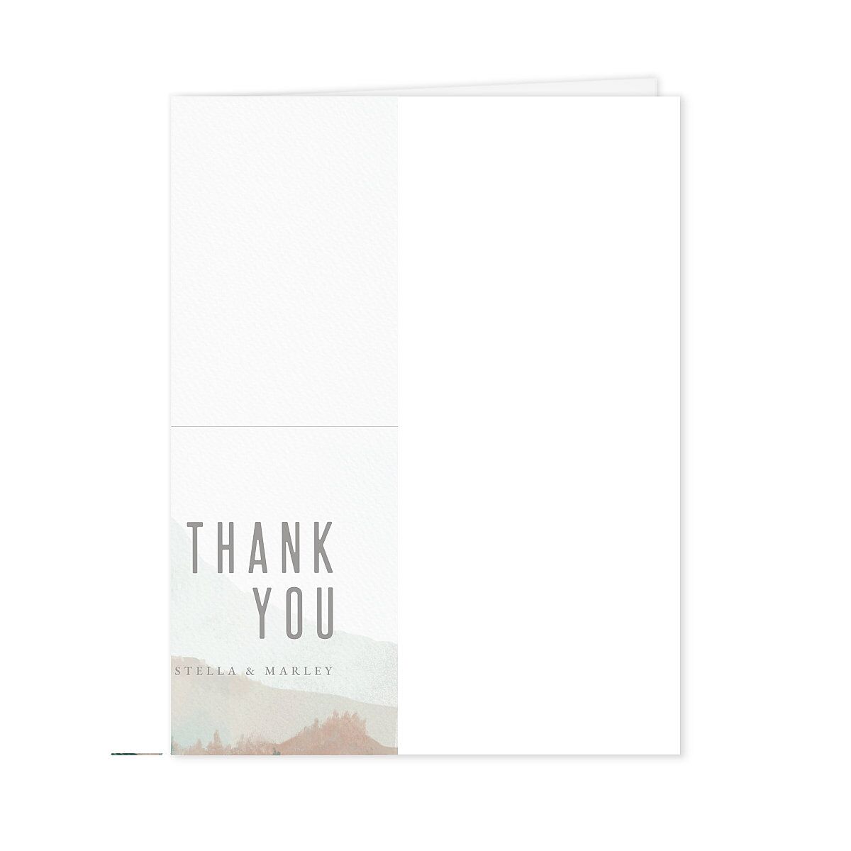 Painted Mountains Wedding Thank You Cards