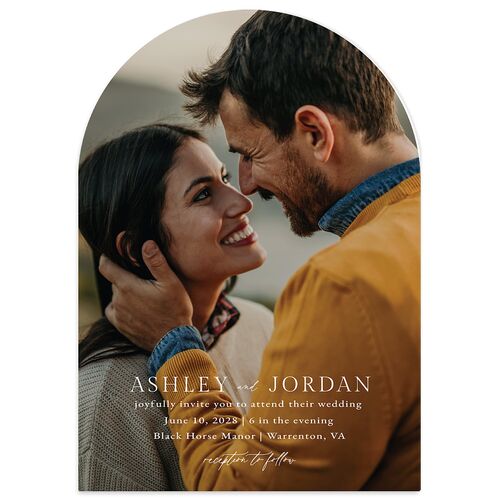 Simply Captured Wedding Invitations Ice Blue Signature Blank No Arch