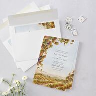 Romantic Vineyard Wedding Invitations Rust Signature Blank No Standard