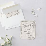 Vintage Lovebird Banner Save The Date Magnets Linen Magnet Paper