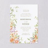 Bom Bloom Rehearsal Dinner Invitations Pumpkin Signature Blank