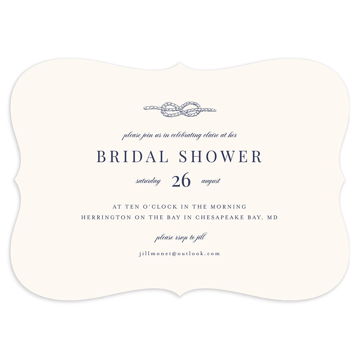 Elegant Lighthouse Foil Bridal Shower Invitations