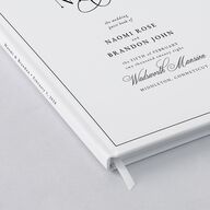Romantic Ampersand Guest Books Pure White