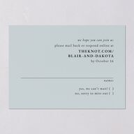 Vertical Names Wedding Response Cards Licorice Signature