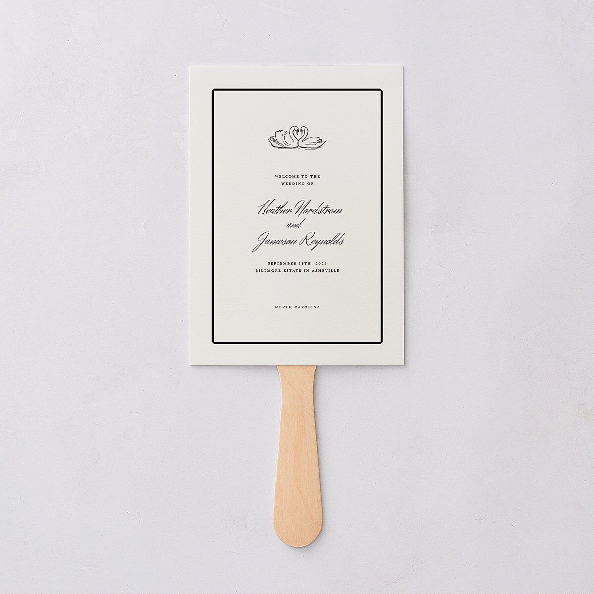 Elegant Swans Fan Programs Ivory Signature Standard