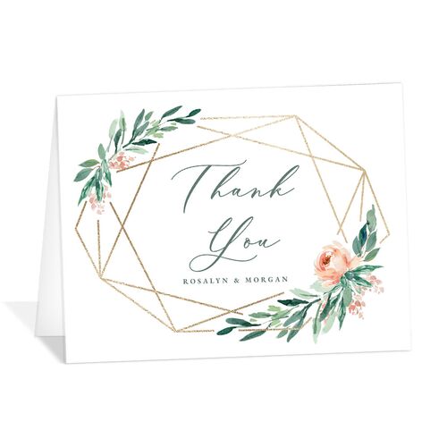 Gilded Botanical Foil Thank You Cards Gold Eucalyptus