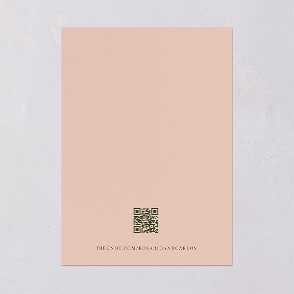 Flores Tropicais Wedding Invitations Gold Red Clay Signature Blank No Standard
