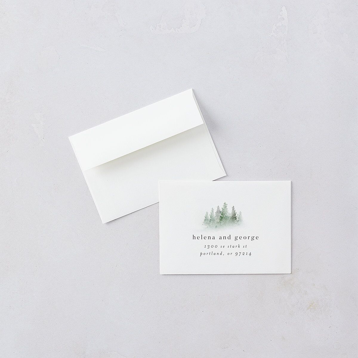 Mountain Mist Wedding Response Cards — view 3