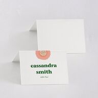 Retro Bloom Place Cards Scottish Green Signature