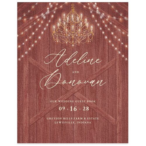 Farmhouse Lights Guest Books Jewel Red