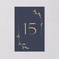 Gilded Sprigs Table Numbers Moody Blue Signature